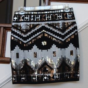 Express - Sequined Mini Skirt - S